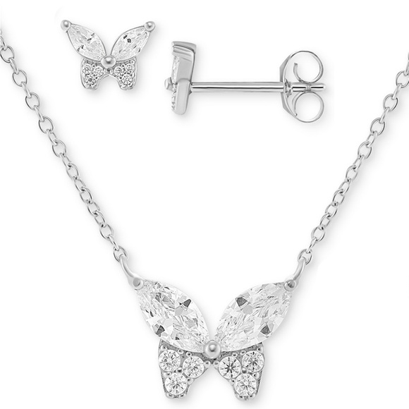 Giani Bernini2-Pc. Set Cubic Zirconia Butterfly Pendant Necklace & Earrings - Picture 7 of 10